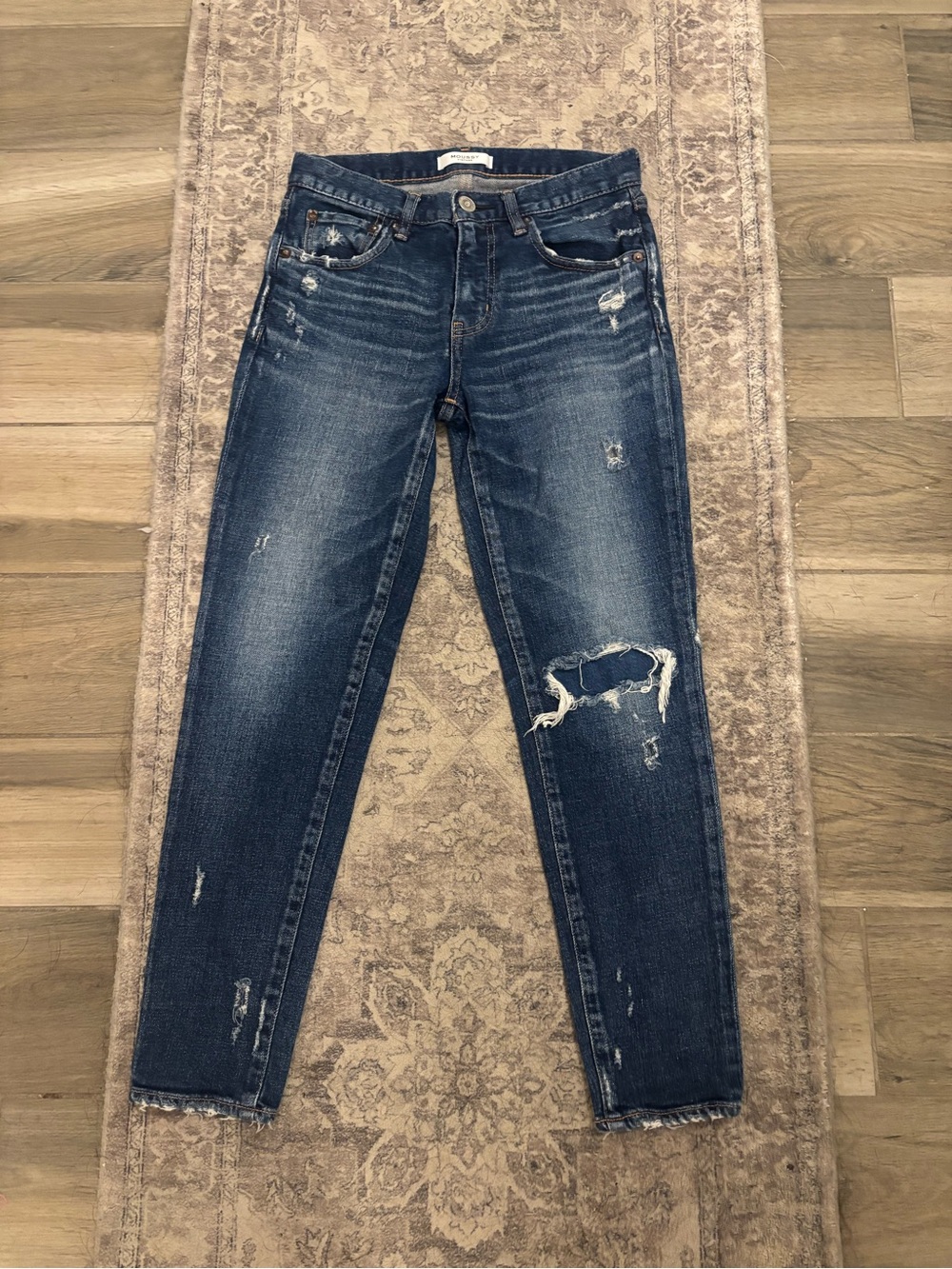 MOUSSY VINTAGE Distressed Raw Hem Jeans Size 26 Japanese Denim